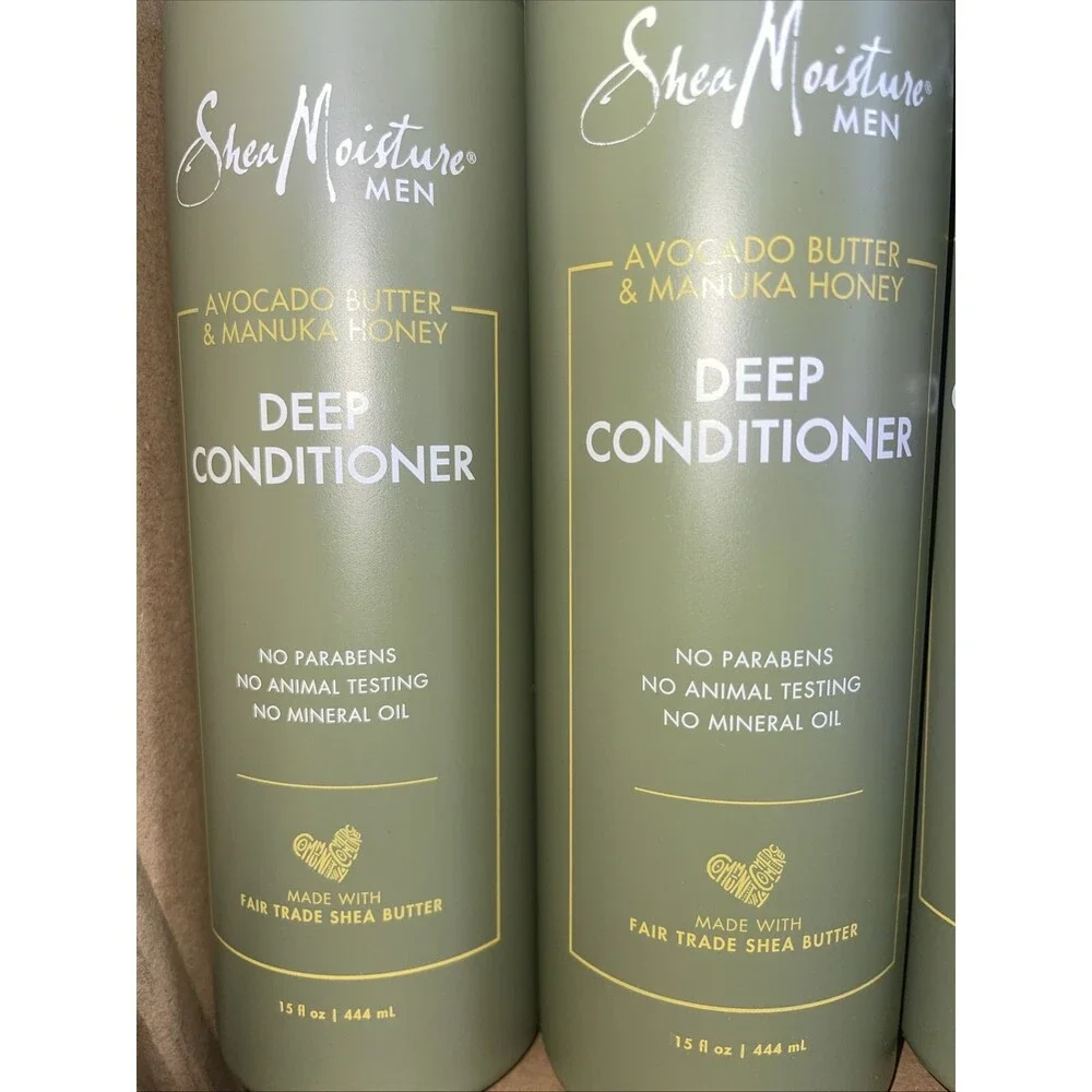 4 x Shea Moisture Men Avocado Butter & Manuka Honey Deep Conditioner 15 oz
